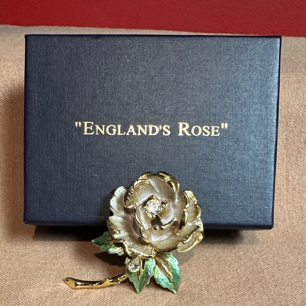 RJ Graziano England’s Rose 1997 Commemorative Brooch in Honor of Princess Diana